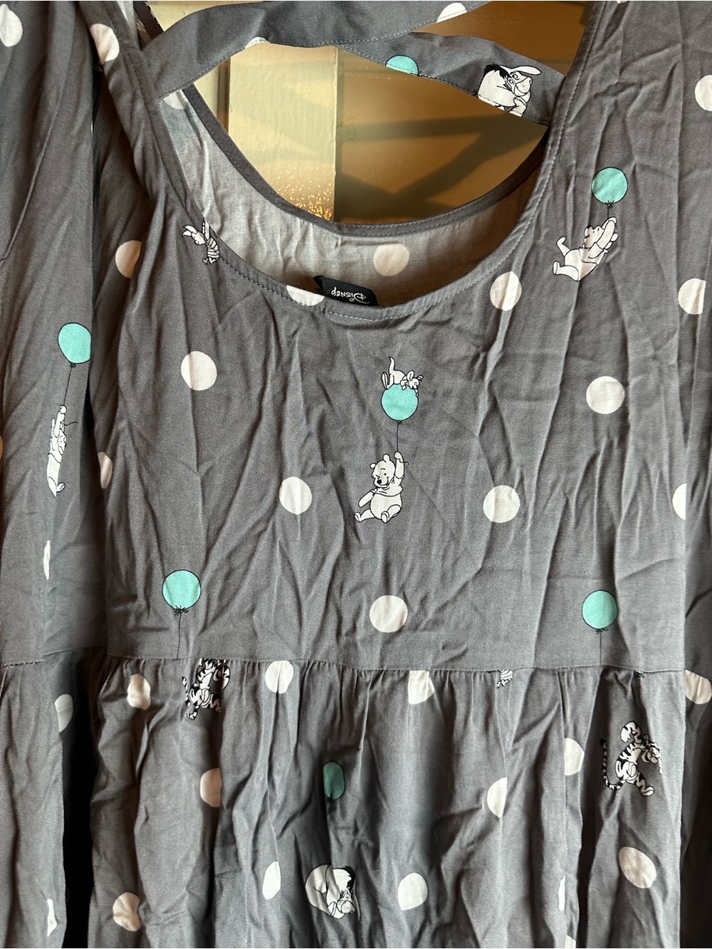 Gray Polka Dot Dress Winnie the Pooh print plus size 5X from torrid - Picture 7 of 8